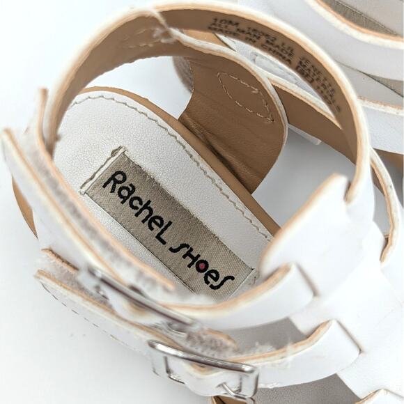 Rachel Shoes Lil Jenette Ankle Strap Block Heel Sandals White Size US10M EU27 - Picture 12 of 12